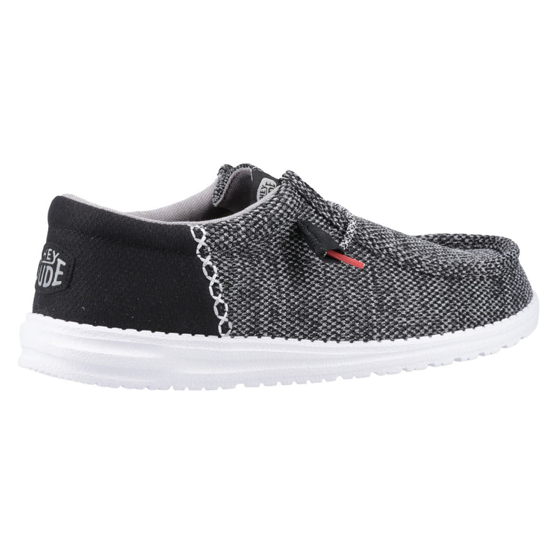 HEYDUDE Wally Funk Open Mesh Herren Bootsschuhe In Schwarz/Weiß