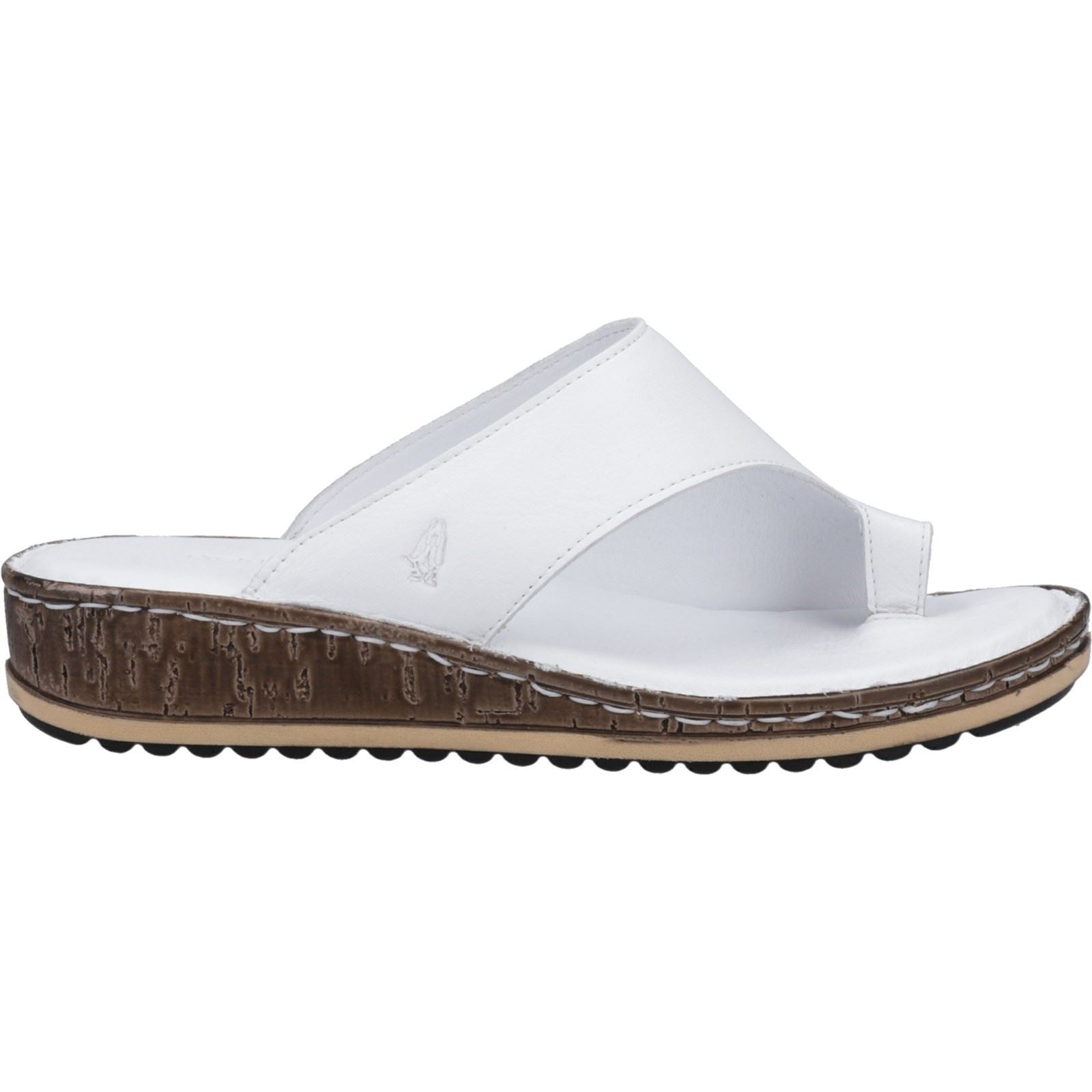 Hush Puppies Elissa Toepost Damen Sandalen Aus Wildleder In Weiß