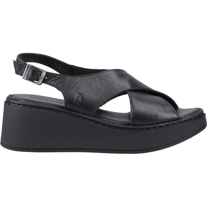 Hush Puppies Bex Wedge Nubuk Damen Schwarz Keilabsätze