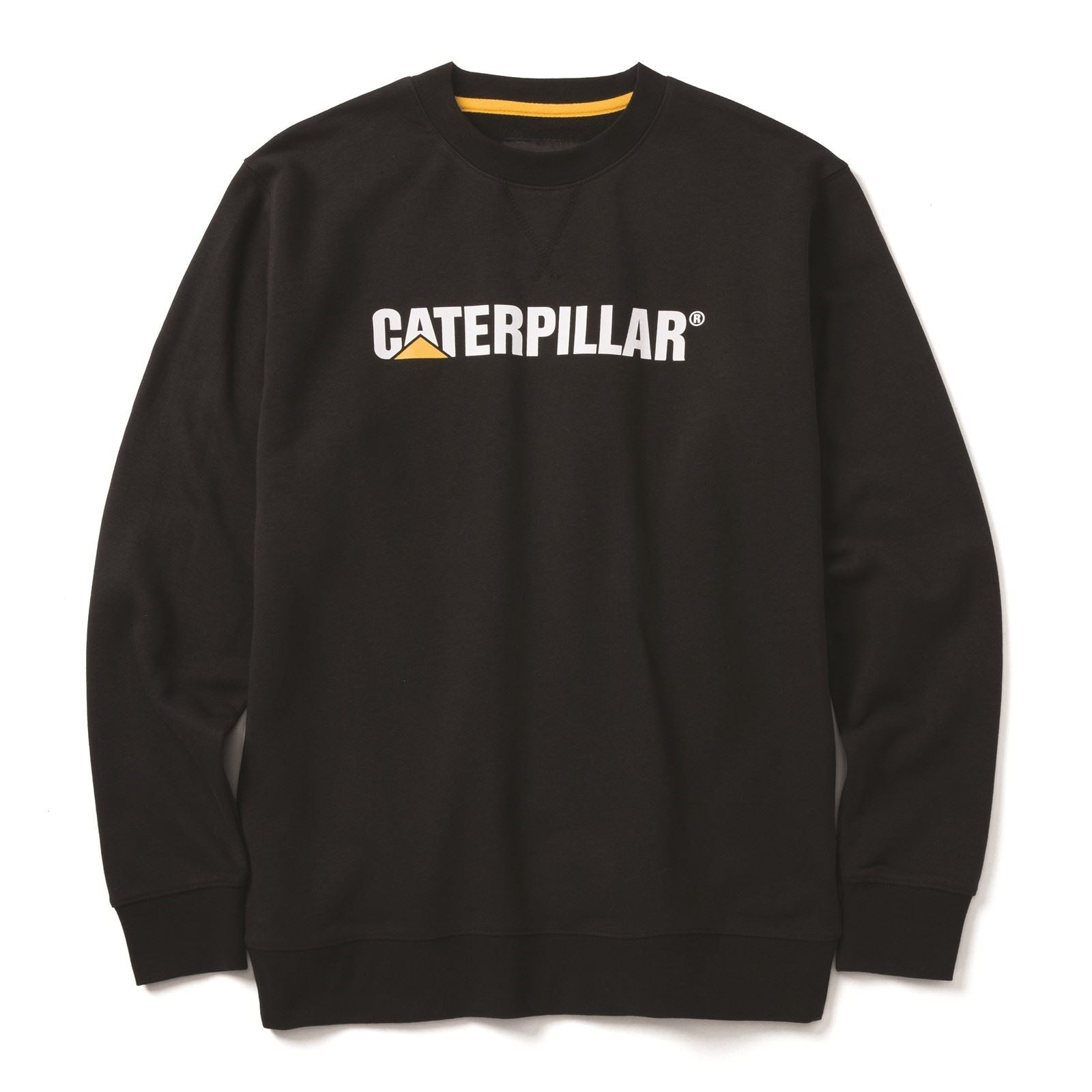 Caterpillar Midweight Crewneck Baumwolle Herren Schwarze Sweatshirt