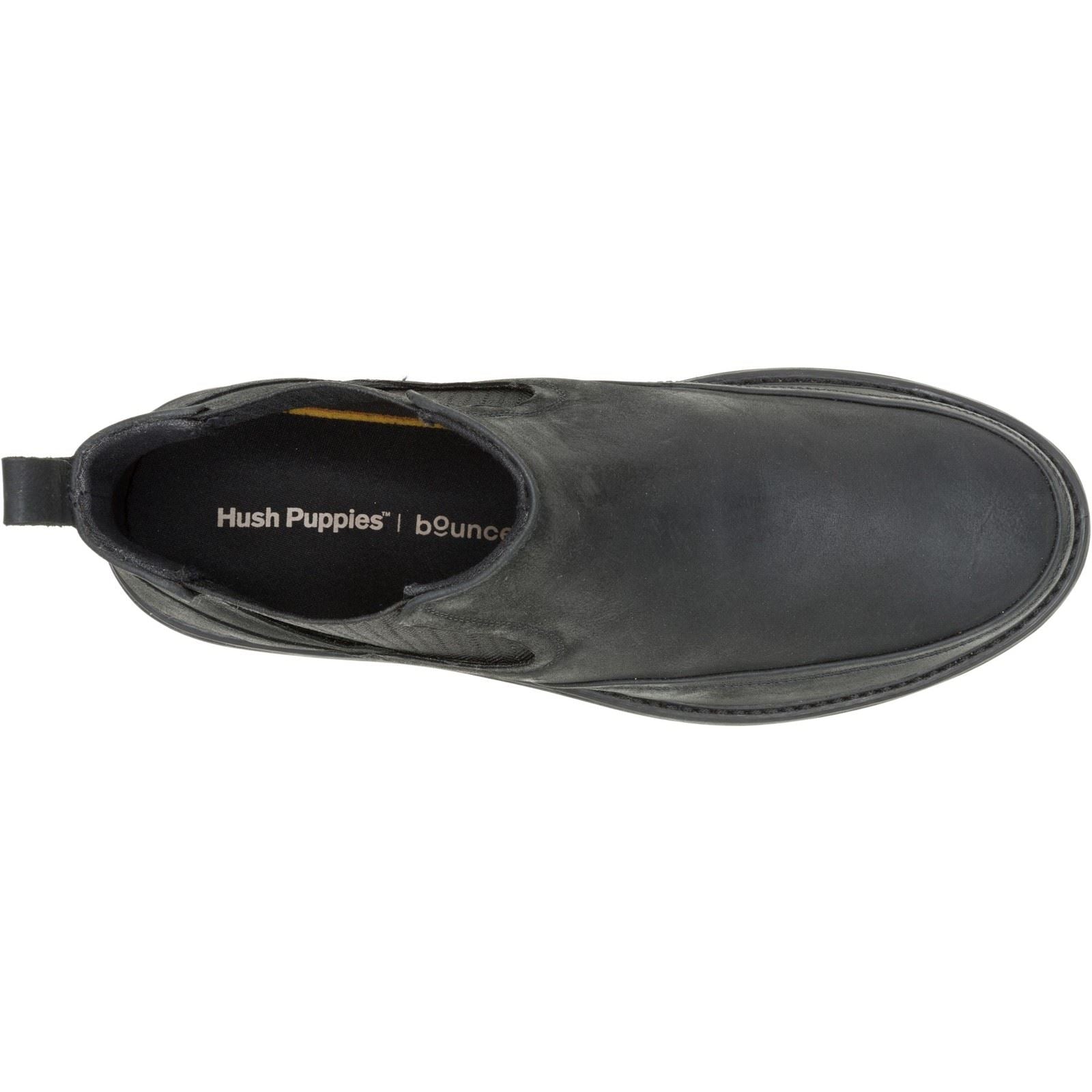 Hush Puppies Jenson Herren Stiefel aus schwarzem Leder