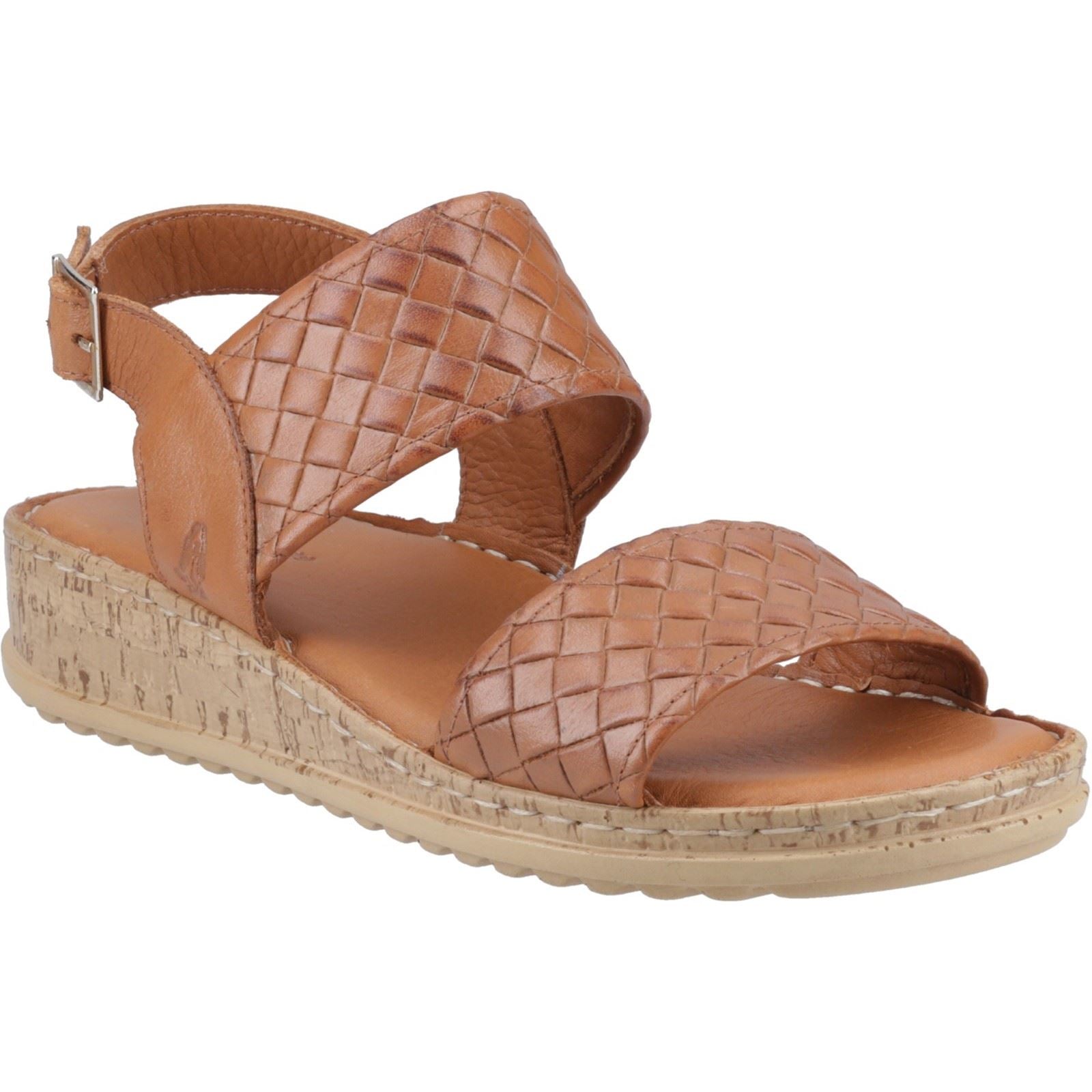 Hush Puppies Ebony Woven Damen Sandalen Aus Leder In Tan