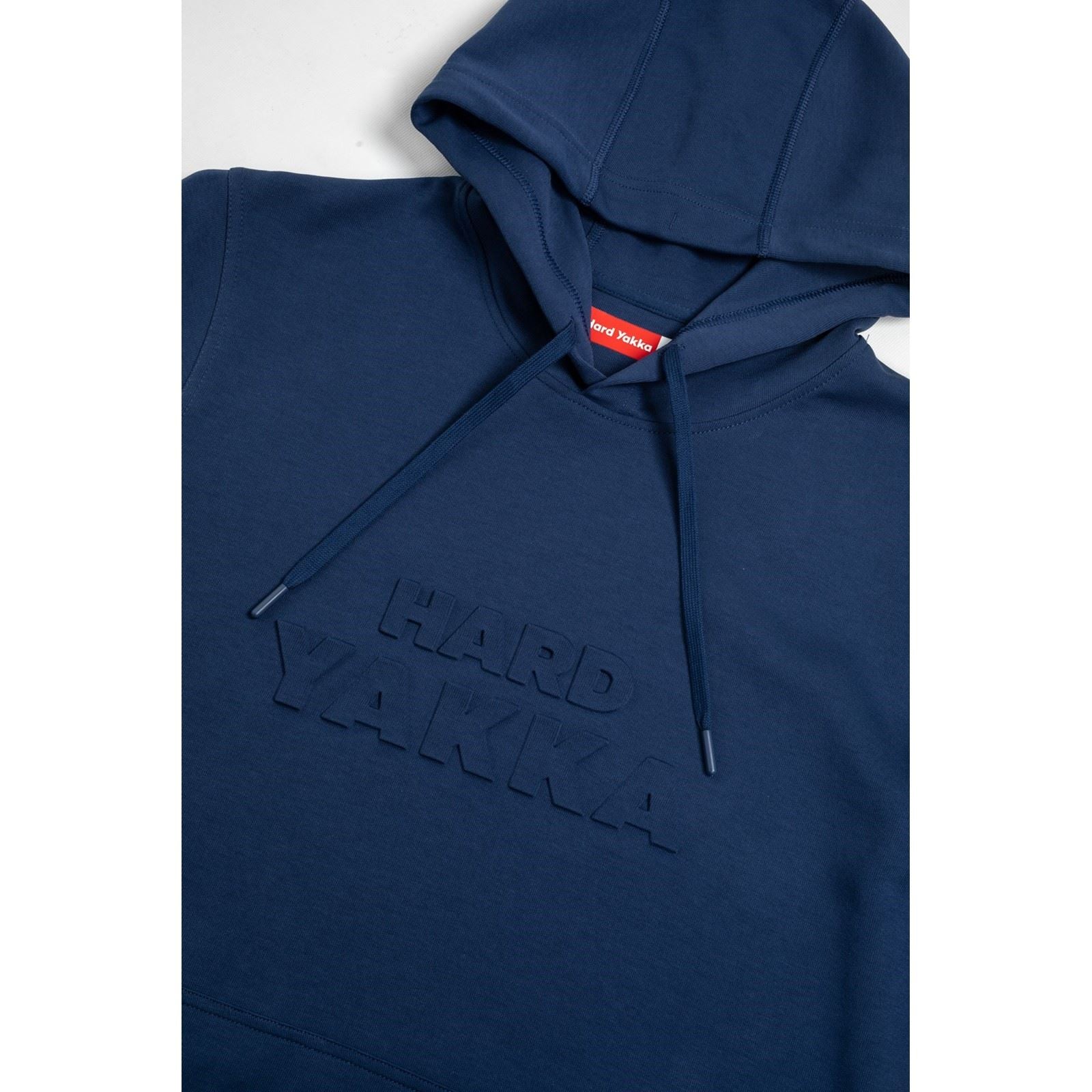 Hard Yakka Embossed Pullover Baumwoll Herren Lila Kapuzensweatshirt