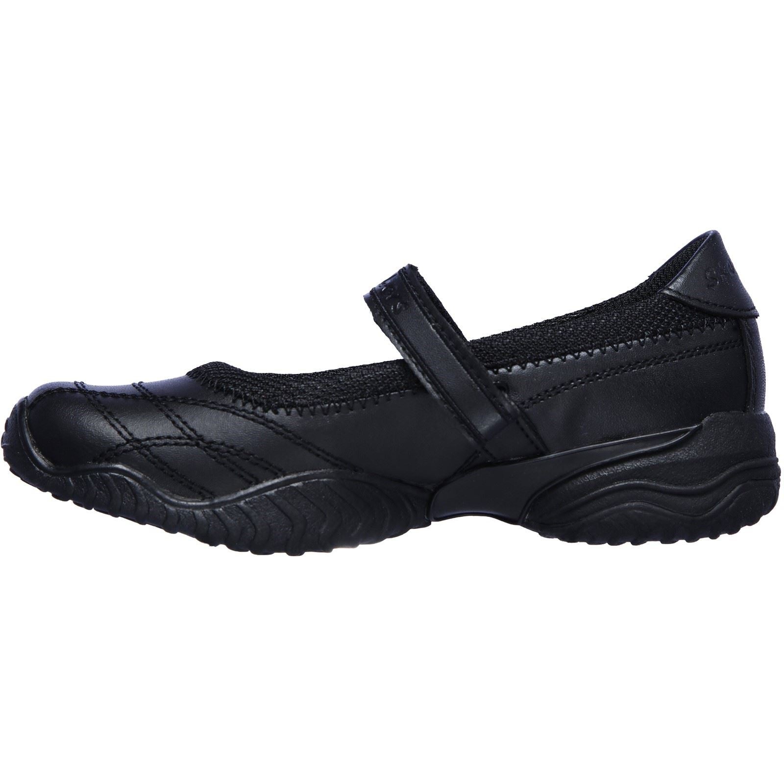Skechers Velocity Pouty Mädchenschuhe Aus Schwarzem Leder
