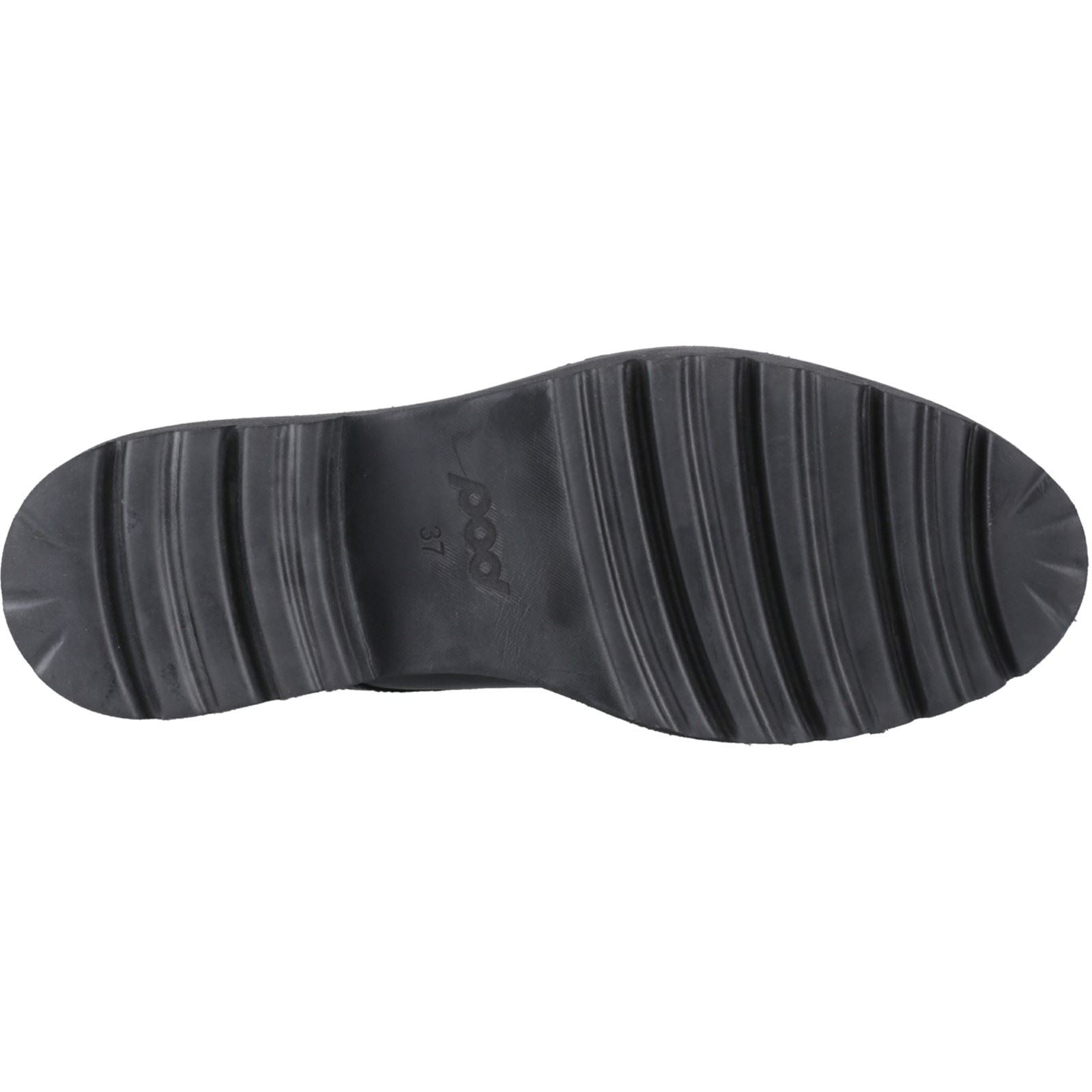 Pod Kortney Leder Damen Schwarze Brogues Schuhe