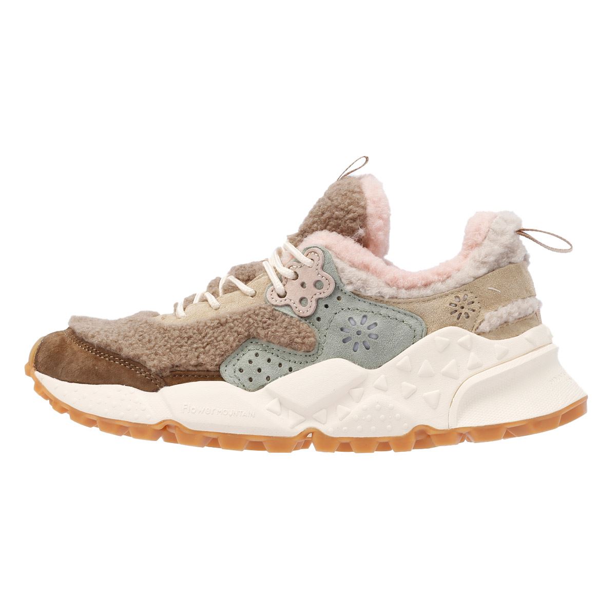 Flower Mountain Kotetsu Teddy Damen-Sneaker Aus Wollmischung In Beige