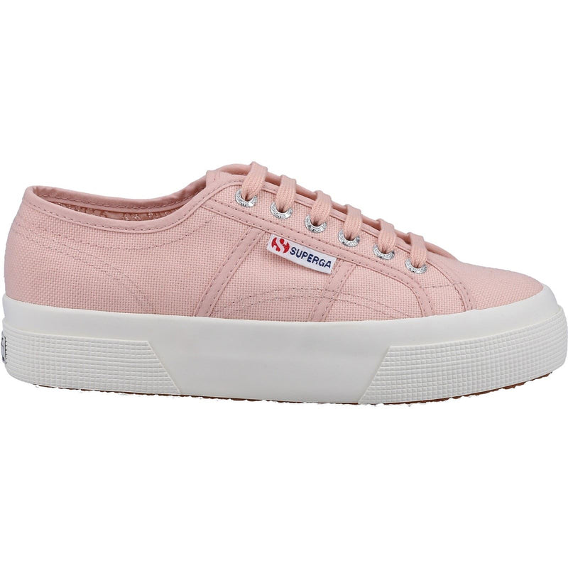 Superga 2740 Platform Baumwoll-Damensneaker In Rosa/Pfirsich