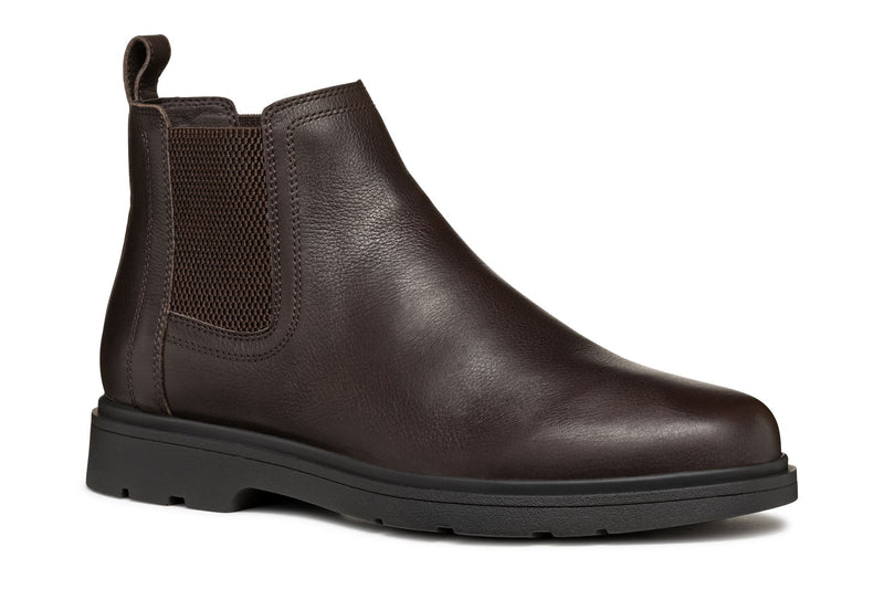 Geox Spherica EC1 C Tumble Leder Herren Braune Stiefel