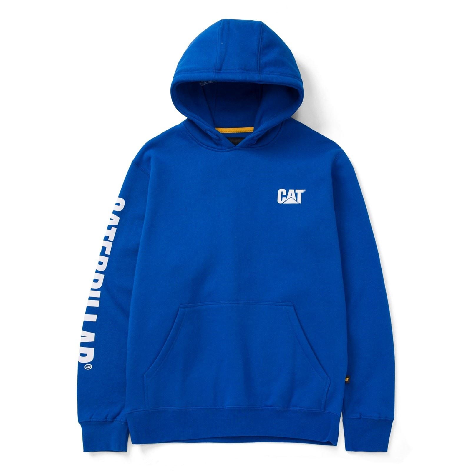 Caterpillar Trademark Banner Baumwoll Herrenblauer Kapuzensweatshirt