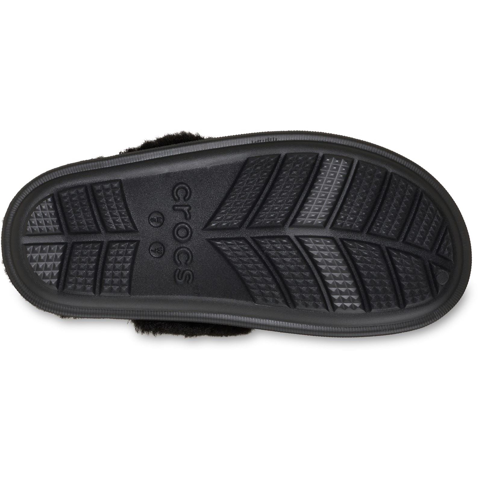Crocs Classic Fuzz Scuff Thermoplastische Schwarze Pantoletten