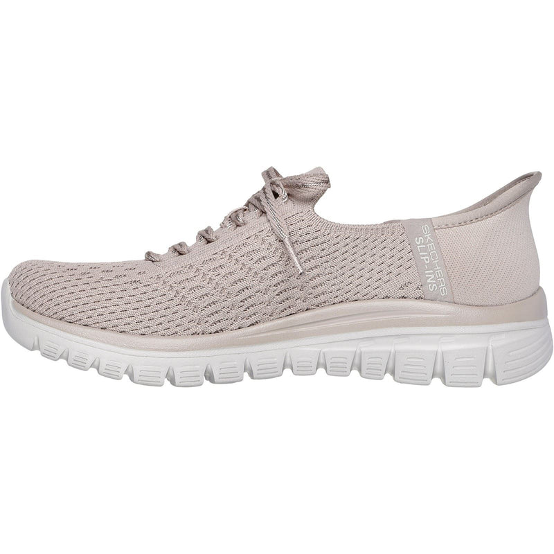 Skechers Graceful First Blush Damen Textil Sneaker In Taupe