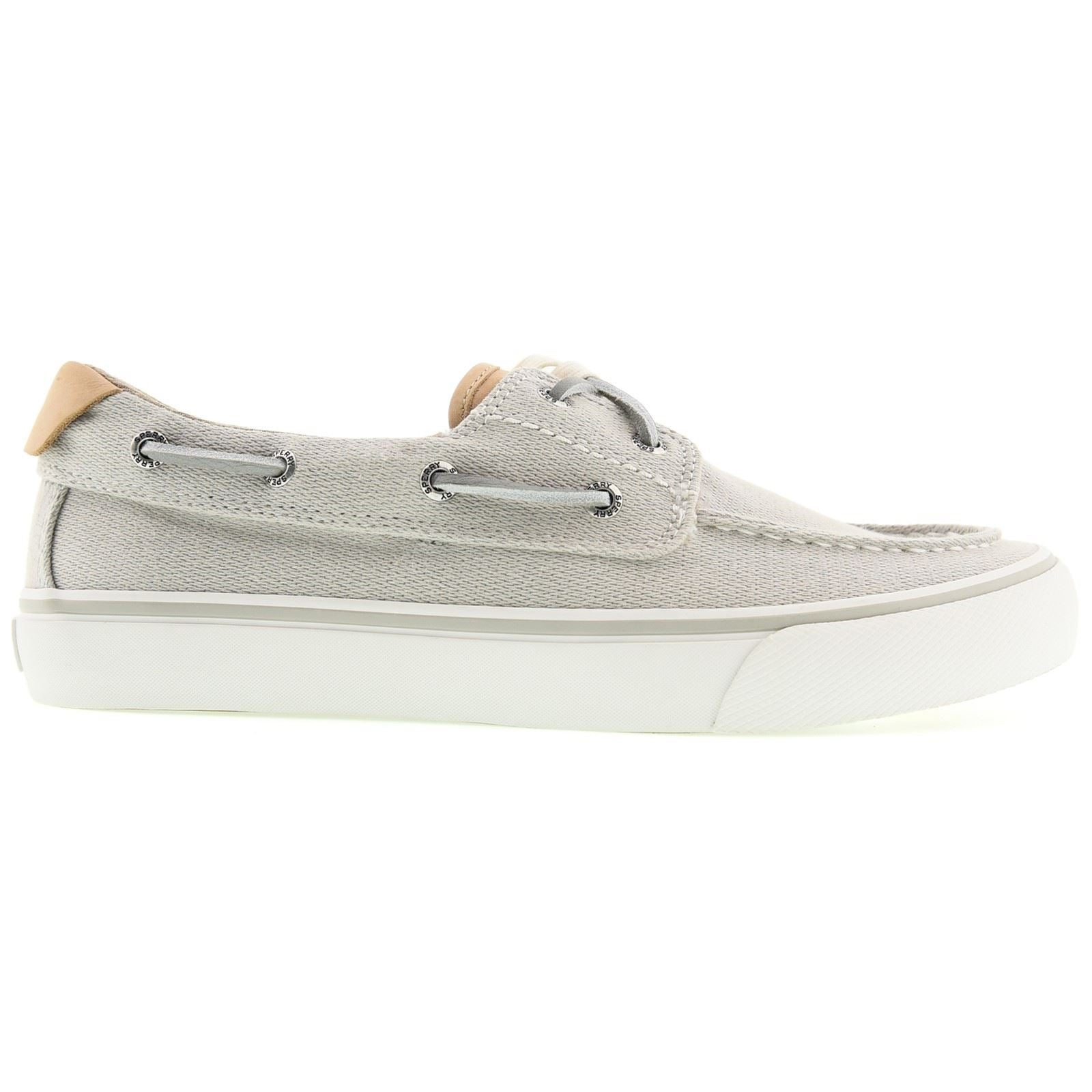 Sperry Helm 2-Eye Textile Herren Graue Bootsschuhe