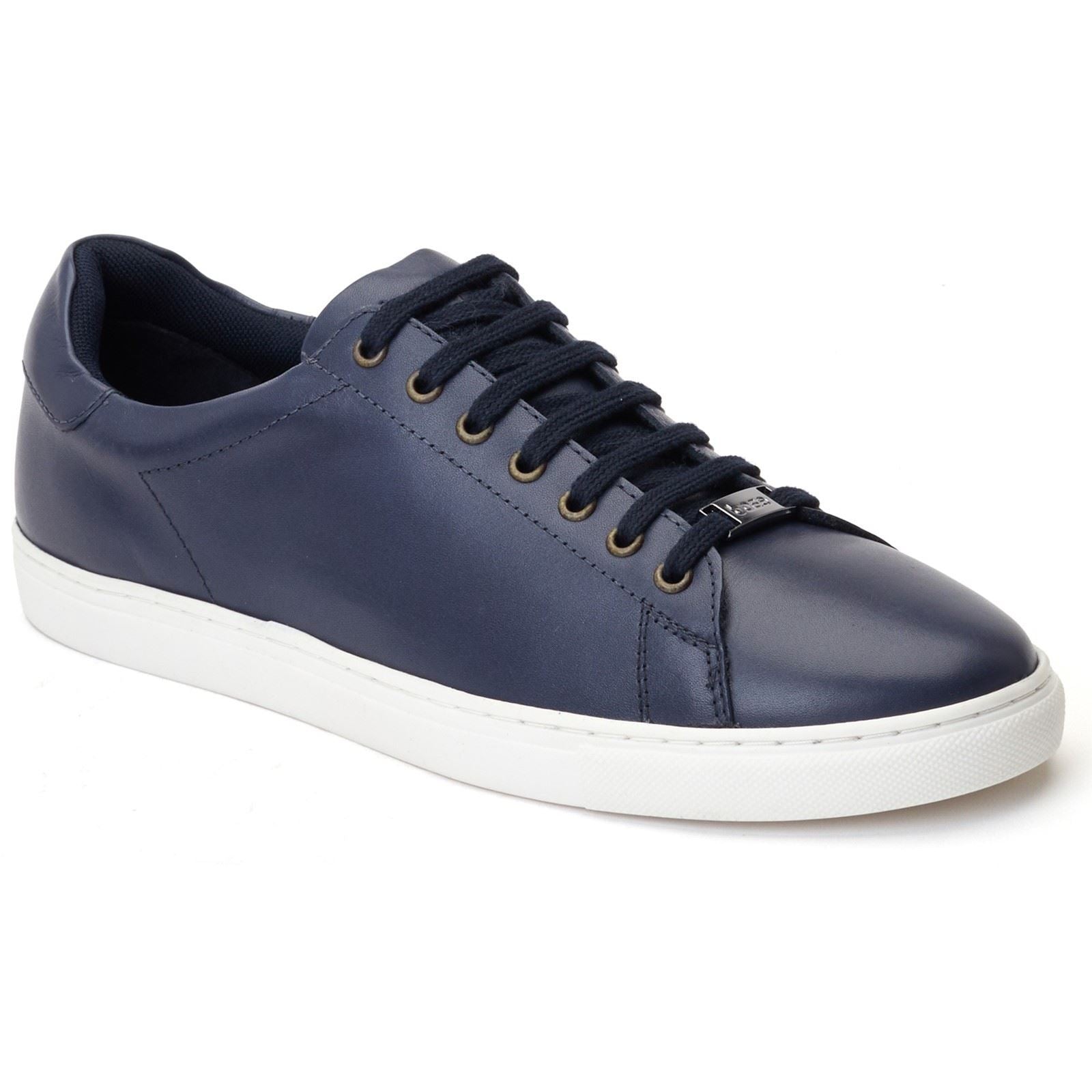 Base London Tucker Herren Sneaker Aus Leder In Marineblau