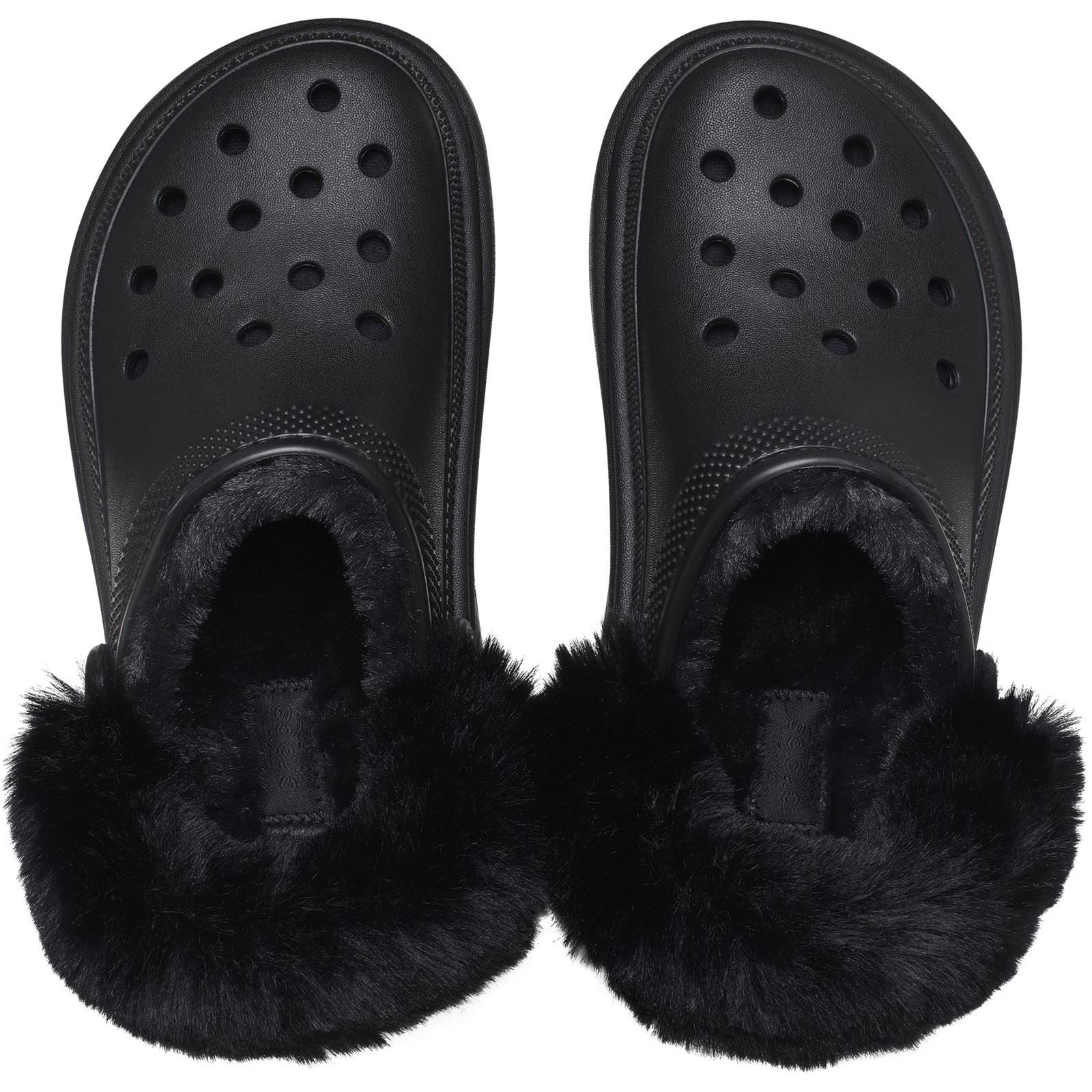 Crocs Stomp Lined Eva Damen Hausschuhe In Schwarz