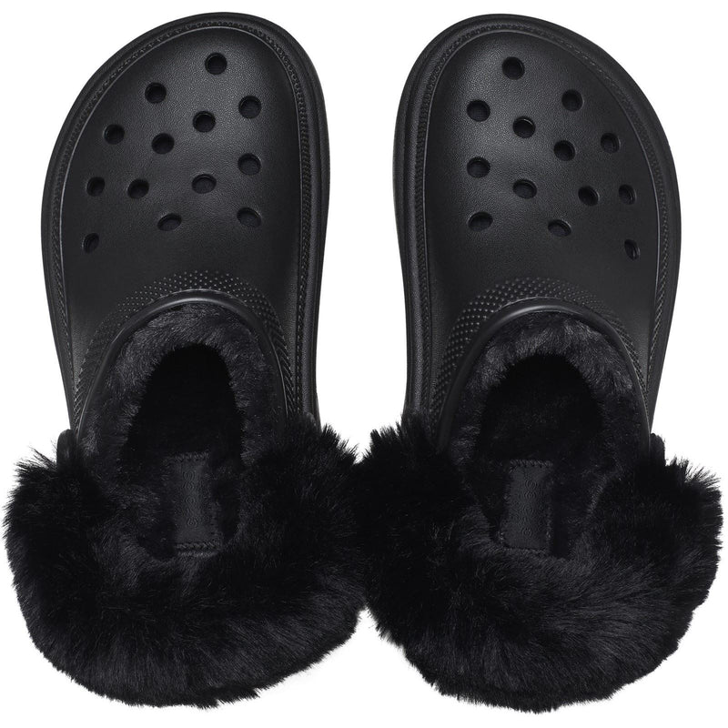 Crocs Stomp Lined Eva Damen Hausschuhe In Schwarz