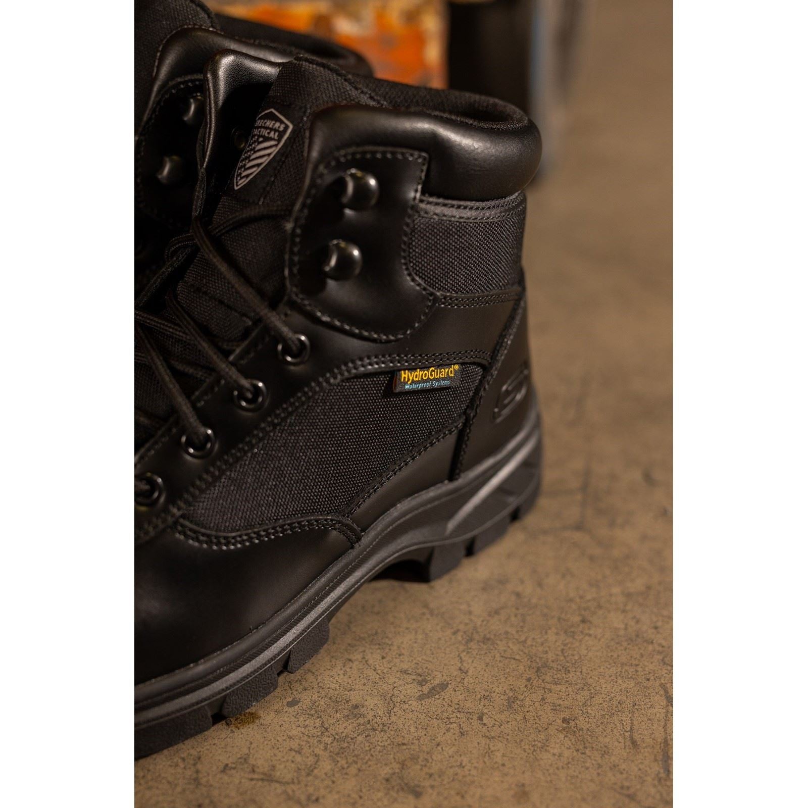 Skechers Workwear Wascana Benen WP Tactical Leder Männer Schwarze Farbe Sicherheitsstiefel