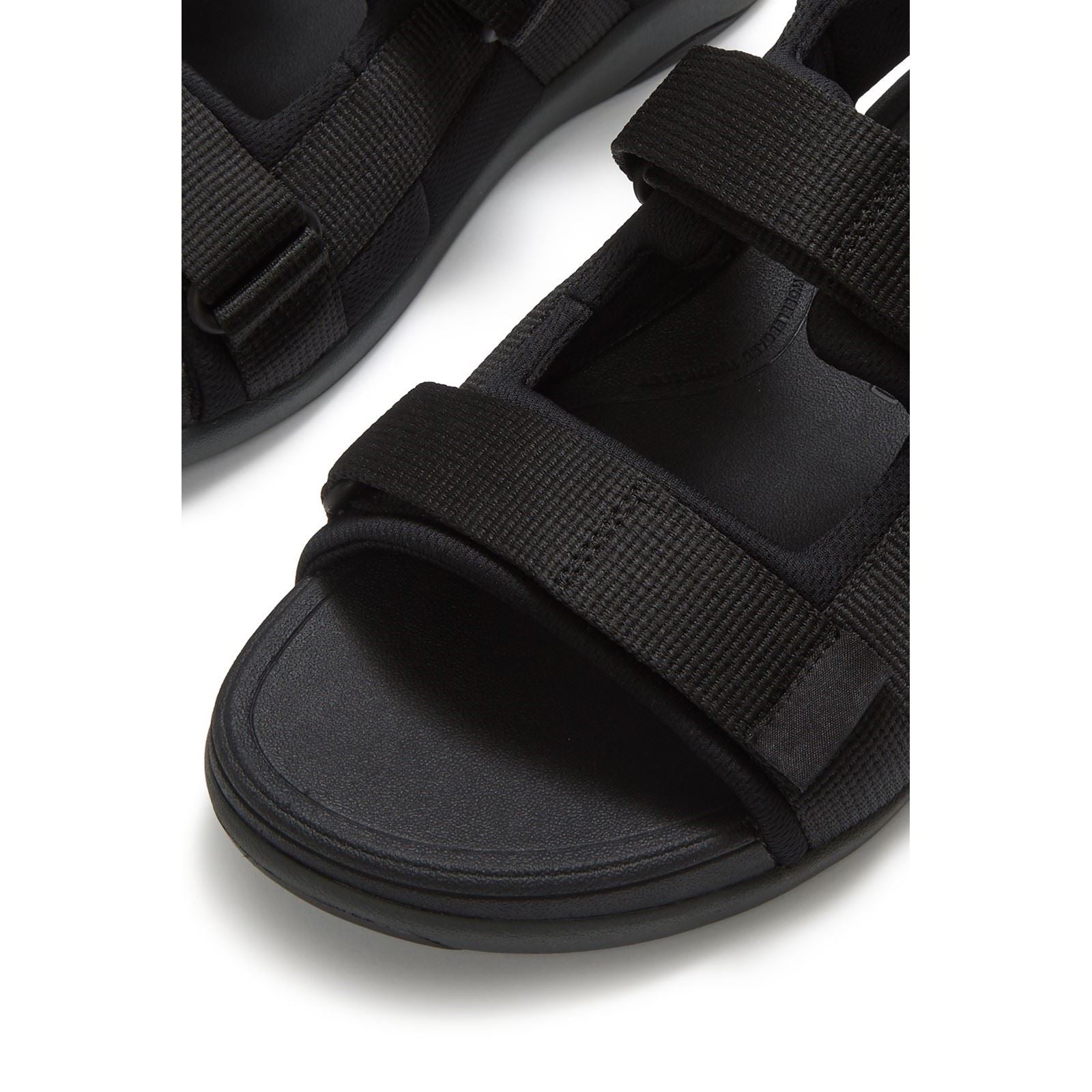 Fitflop F-Mode Go Polyester Herren Schwarze Sandalen