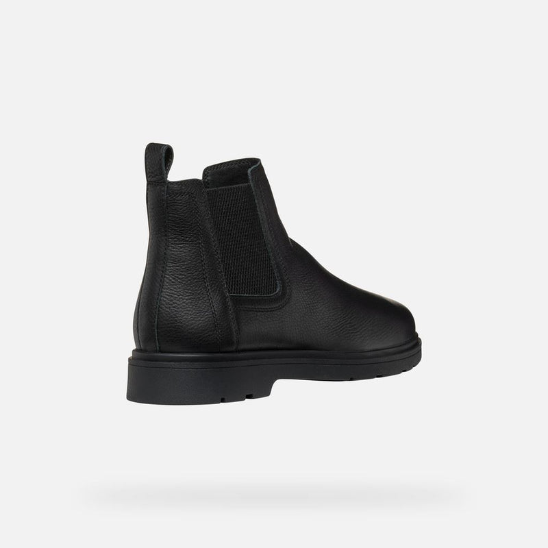 Geox Spherica EC1 C Tumble Leder Herren Schwarze Stiefel