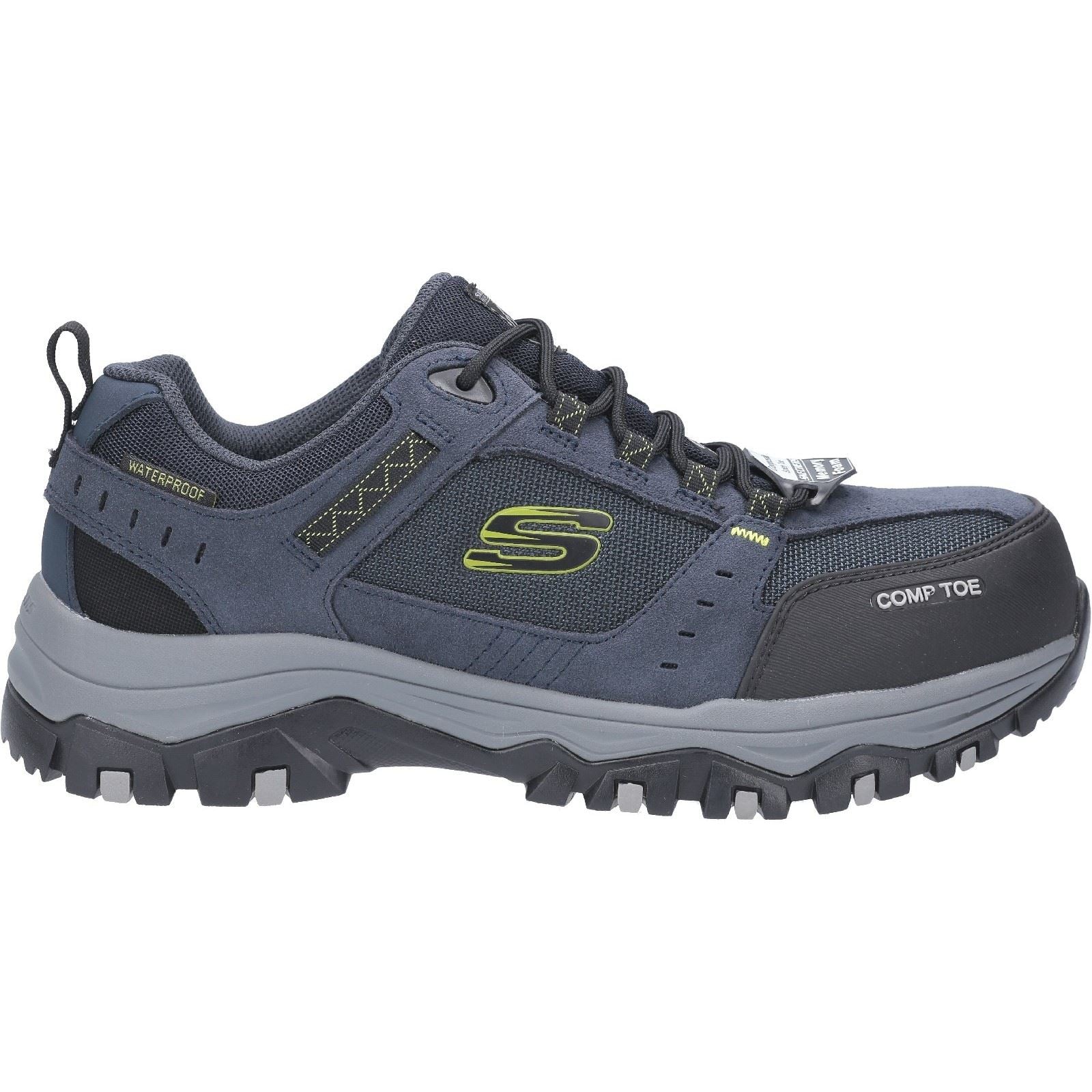 Skechers Workwear Greetah Wildleder Herren Sicherheitssneaker In Marineblau/Schwarz