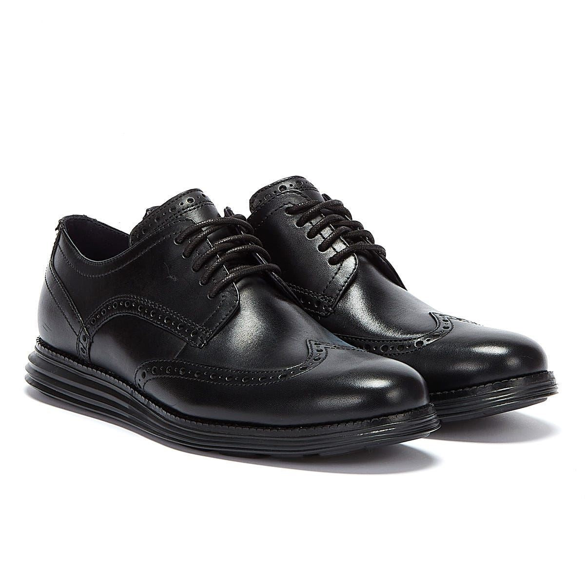 Cole Haan ØriginalGrand Wingtip Oxford Leder Herren Schwarz Schnürschuhe