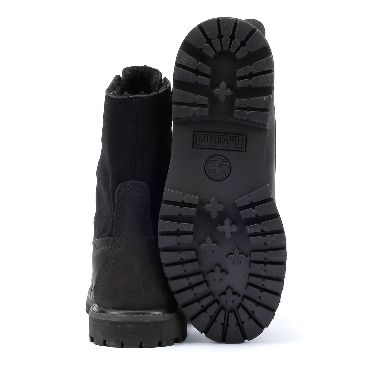 Timberland Warm Lined Waterproof Damenlederstiefel In Schwarz