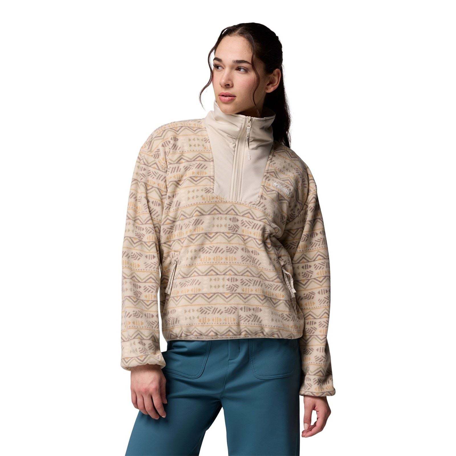Columbia Sequoia Grove Printed Half Zip Polyester Damen Brauner Pullover