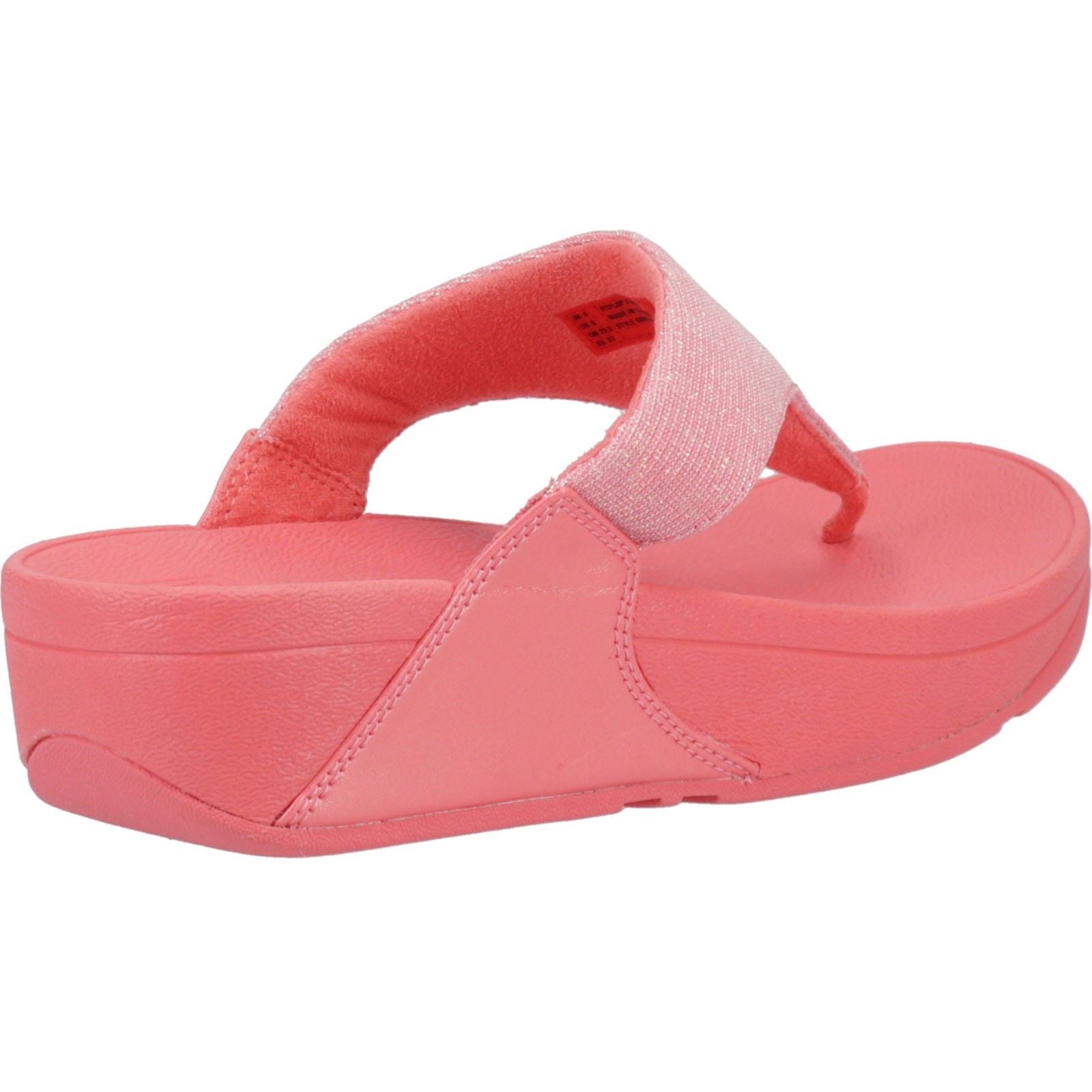 Fitflop Lulu Shimmerlux Polyester Damen Rosy Coral Sandalen