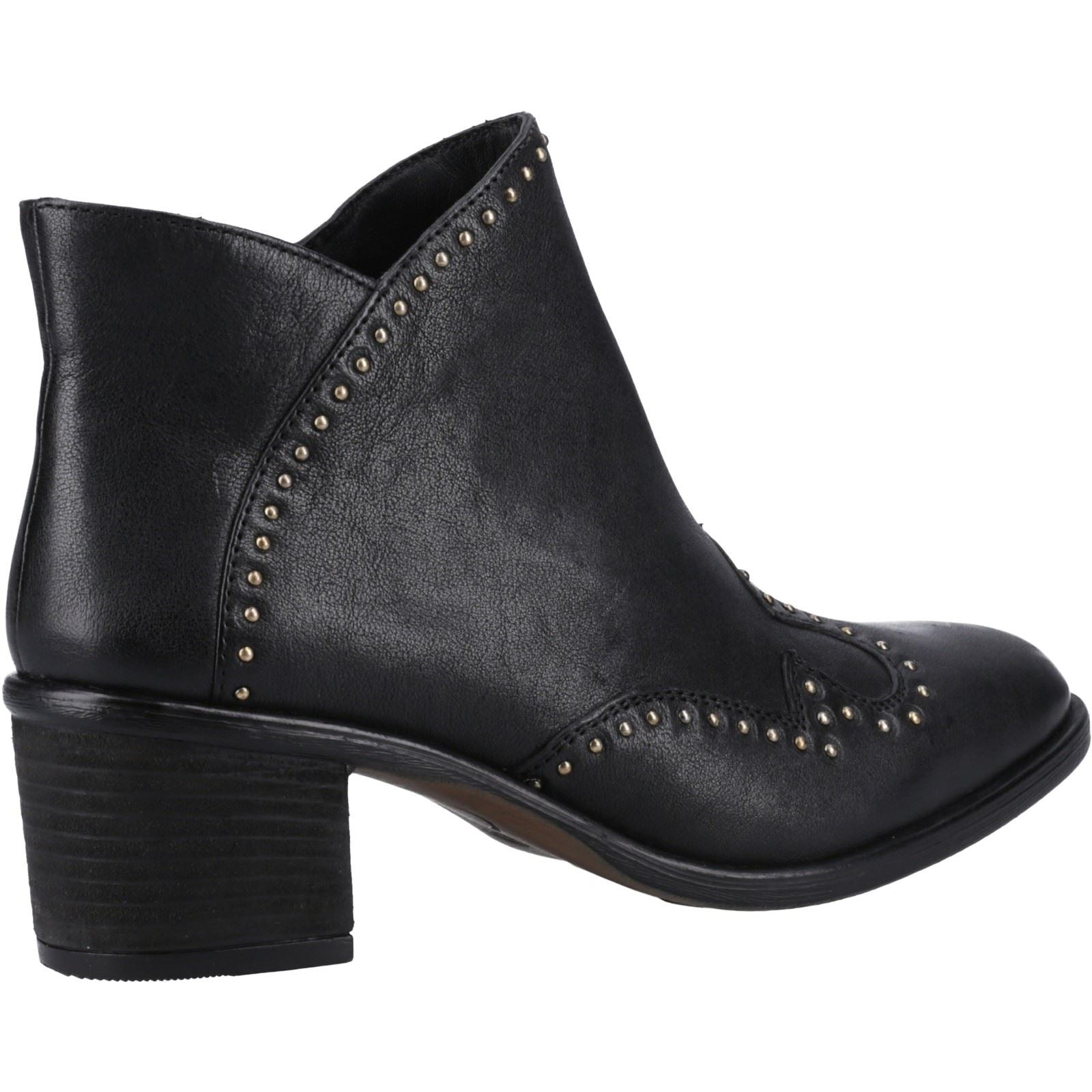 Hush Puppies Waverly Damen Schwarze Farbe Lederstiefel