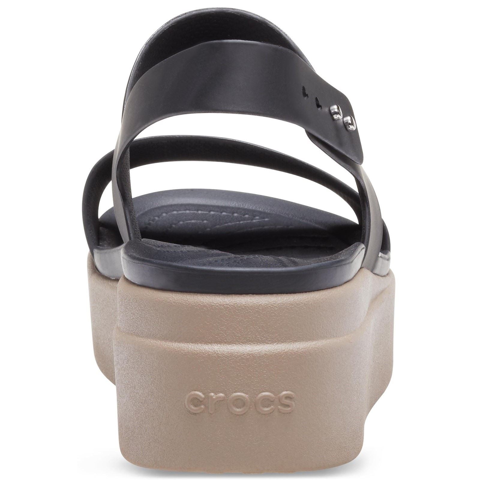 Crocs Brooklyn Low Wedge Thermoplastische Damenschuhe In Schwarz/Pilzfarben