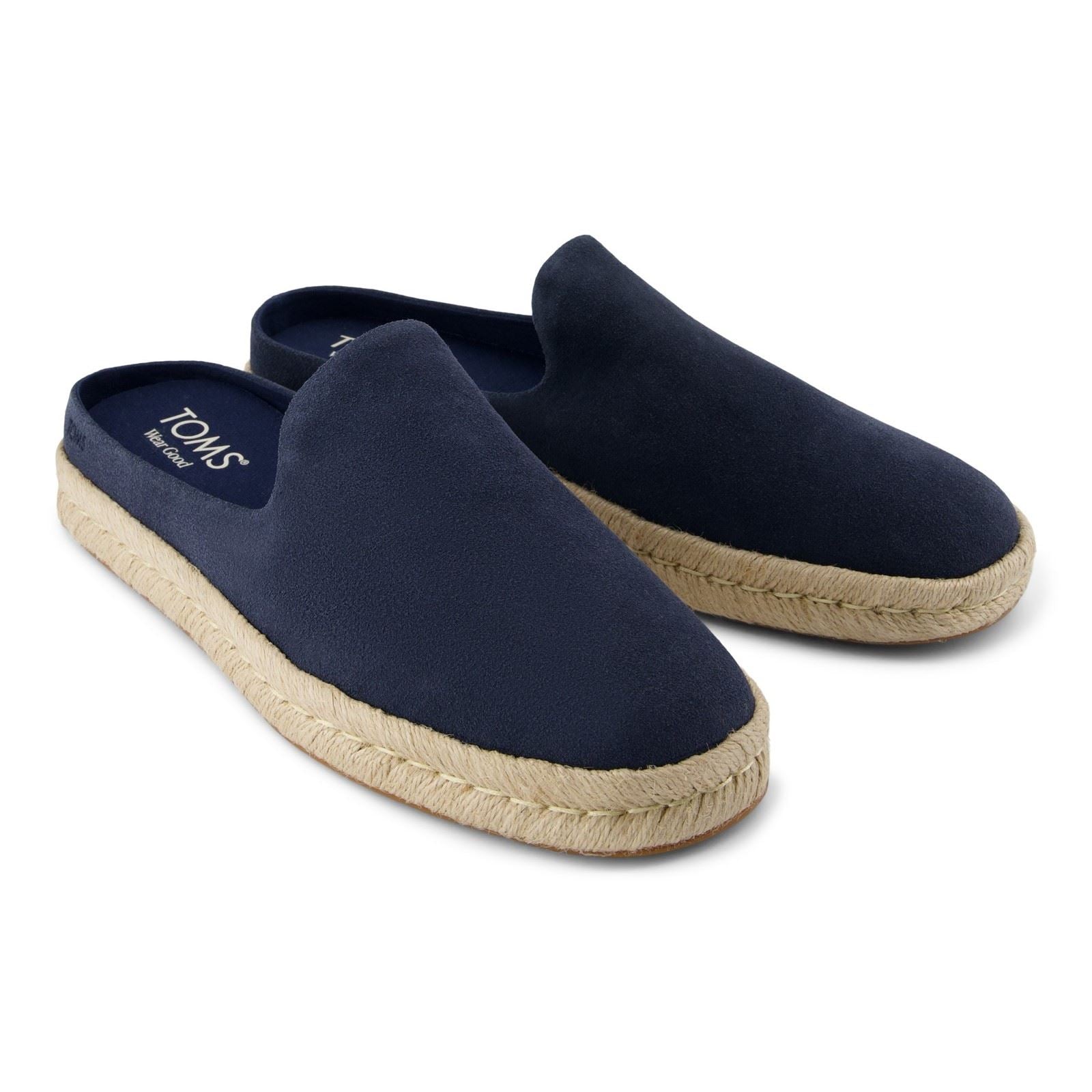TOMS Santiago Mule Herren Pantoletten Aus Leder In Marineblau