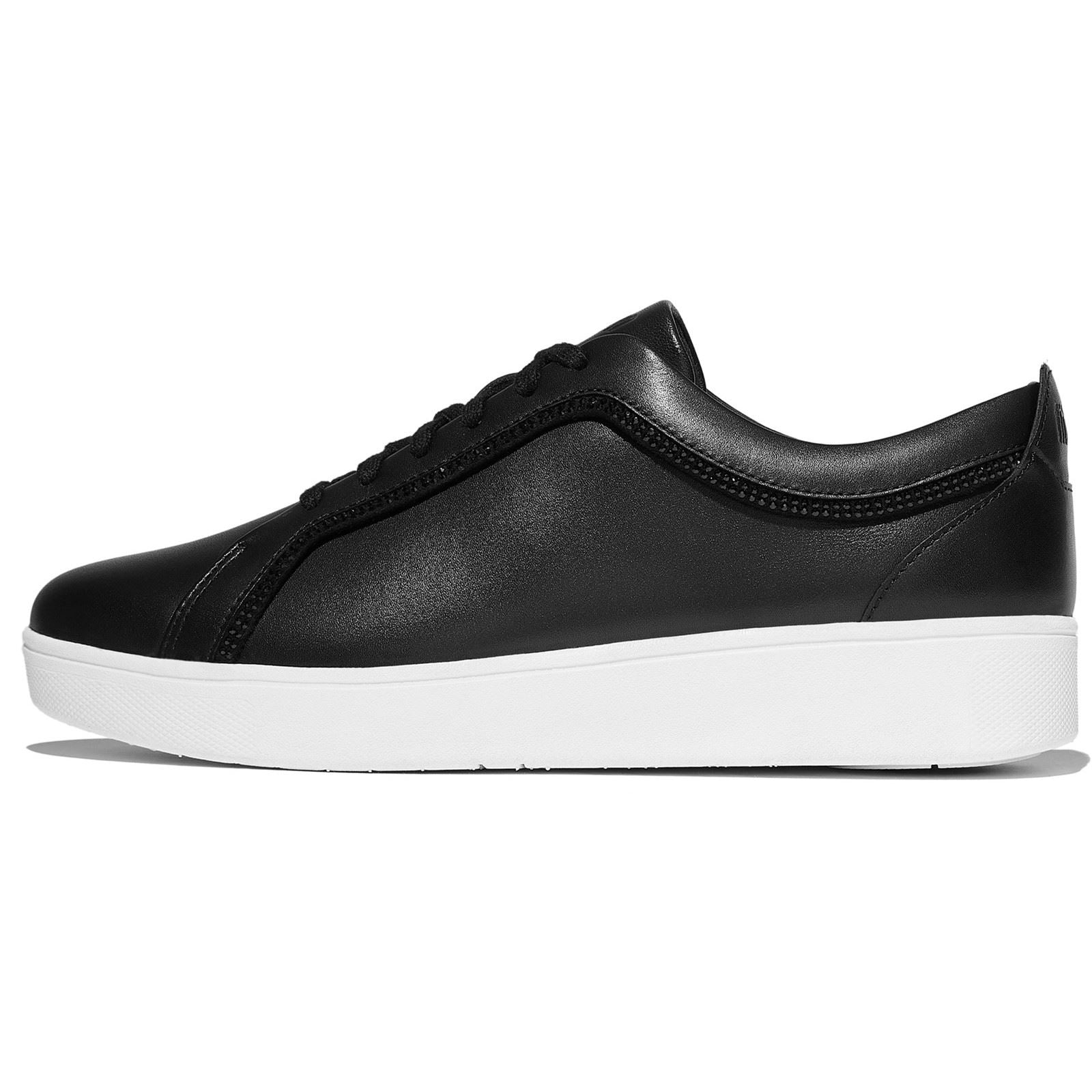 Fitflop Rally Leder Damen Schwarze Sneaker