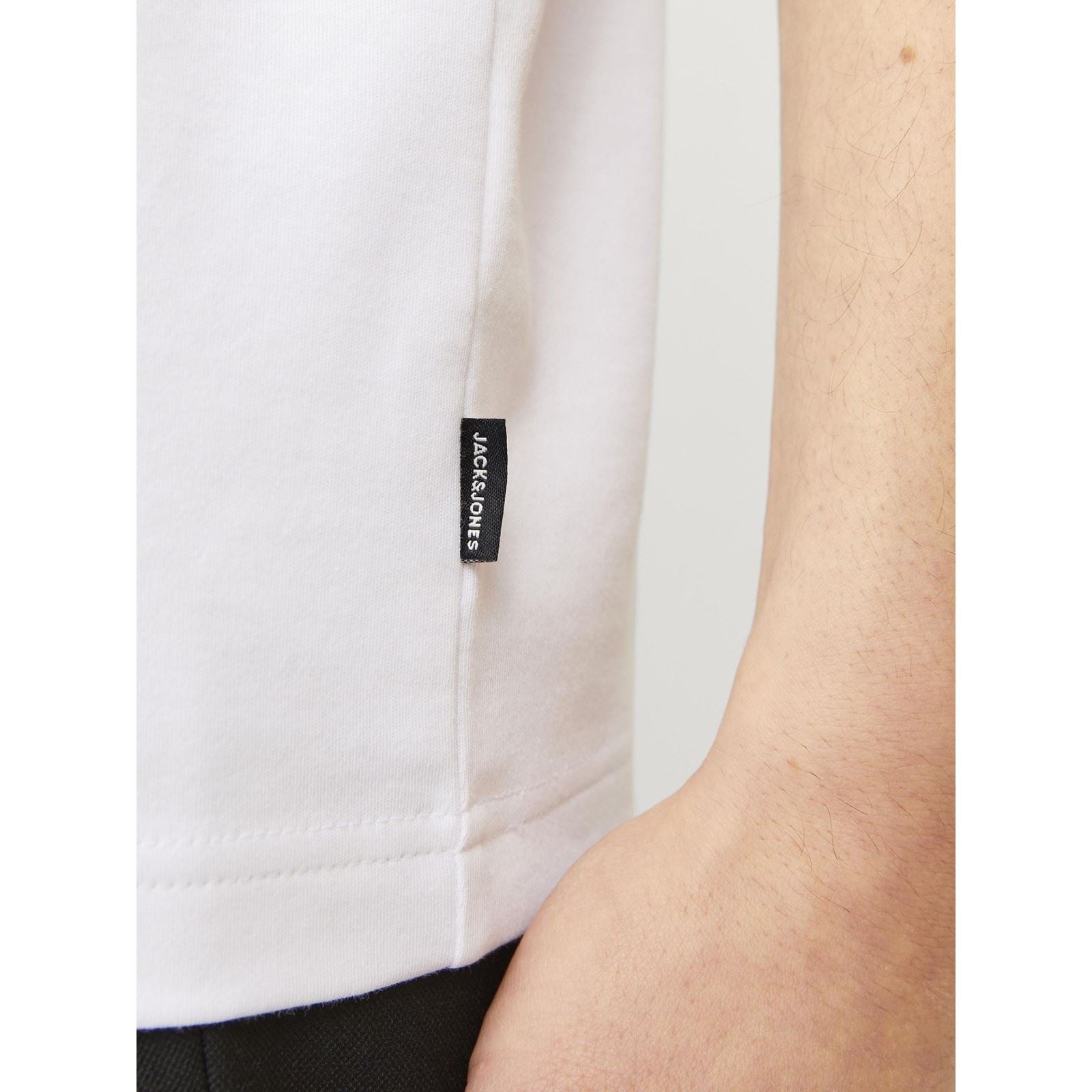 Jack & Jones Chad Branding Baumwolle Herren Weiße Kurzarm T-Shirts