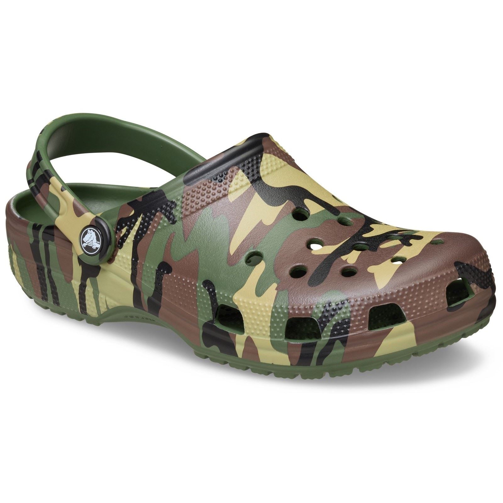 Crocs Classic Camouflage Eva Herren Clogs In Armeegrün
