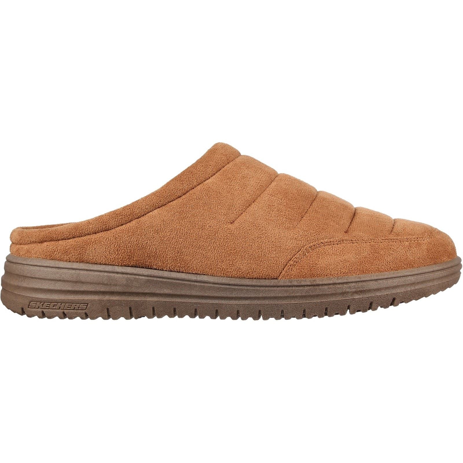 Skechers Relaxed Fit: Murette Garvanza Microfaser Herren Hausschuhe in Beige
