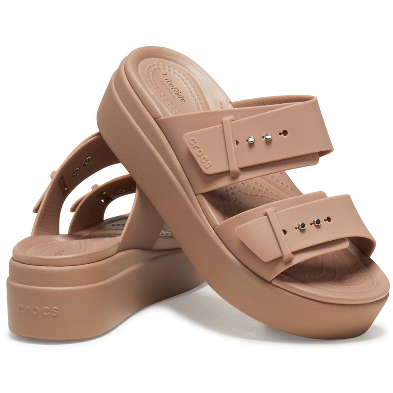 Crocs Brooklyn Damen Sandalen Aus Thermoplastischem Material In Latte Farbe.