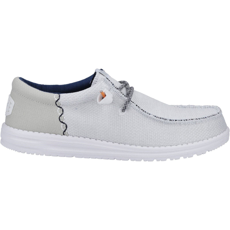 HEYDUDE Wally Funk Open Mesh Herren Weiße Bootsschuhe