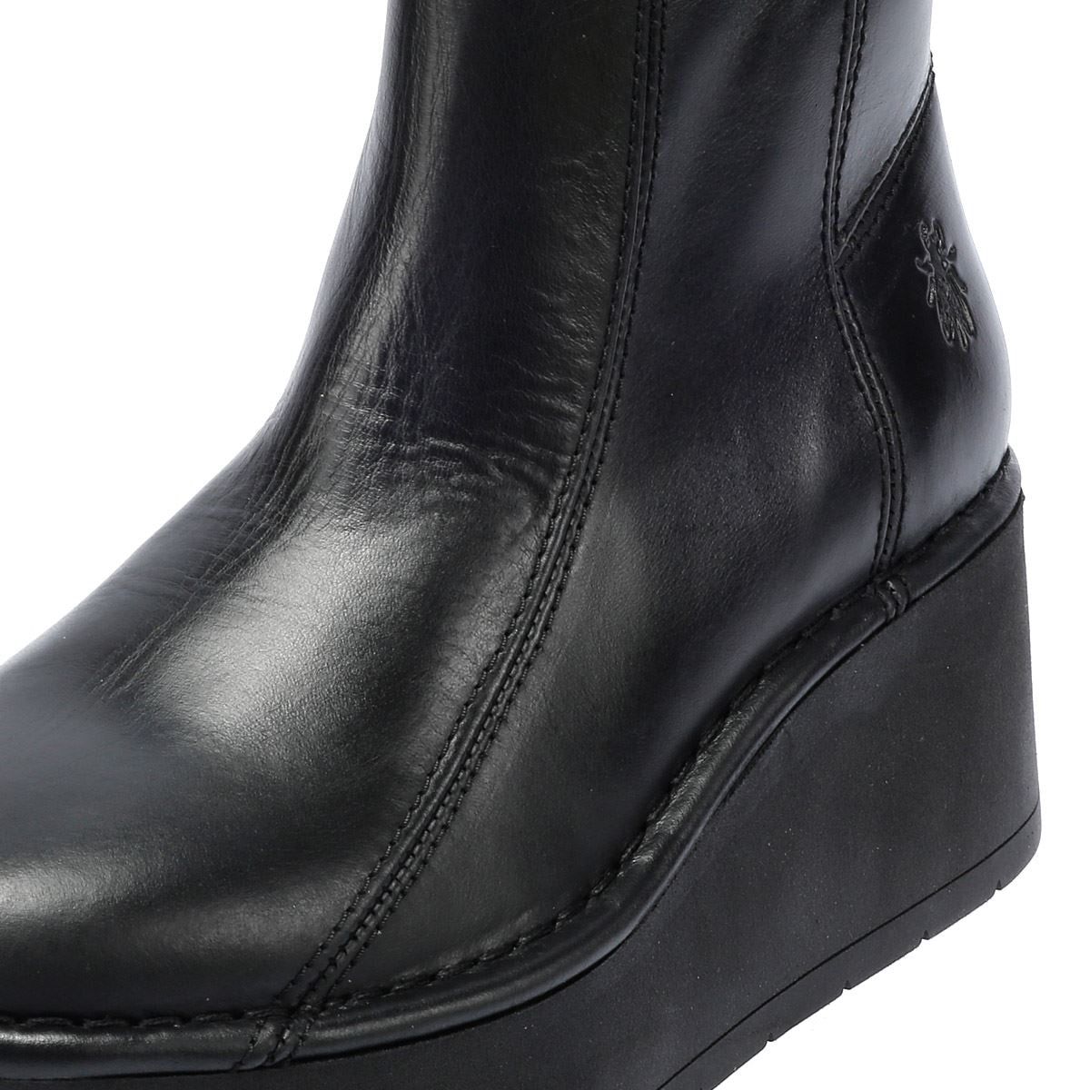 Fly London Hann Leder Damen Schwarze Farbe Stiefel