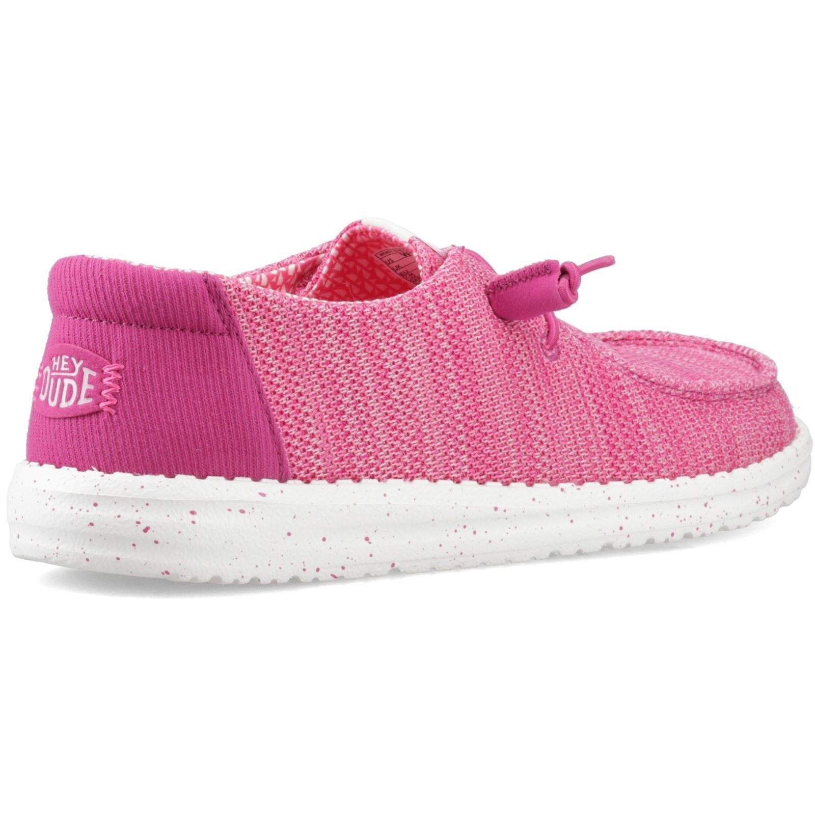 HEYDUDE Wendy Stretch Sox Polyester Damen Fuchsia Pink Mokkasins Schuhe