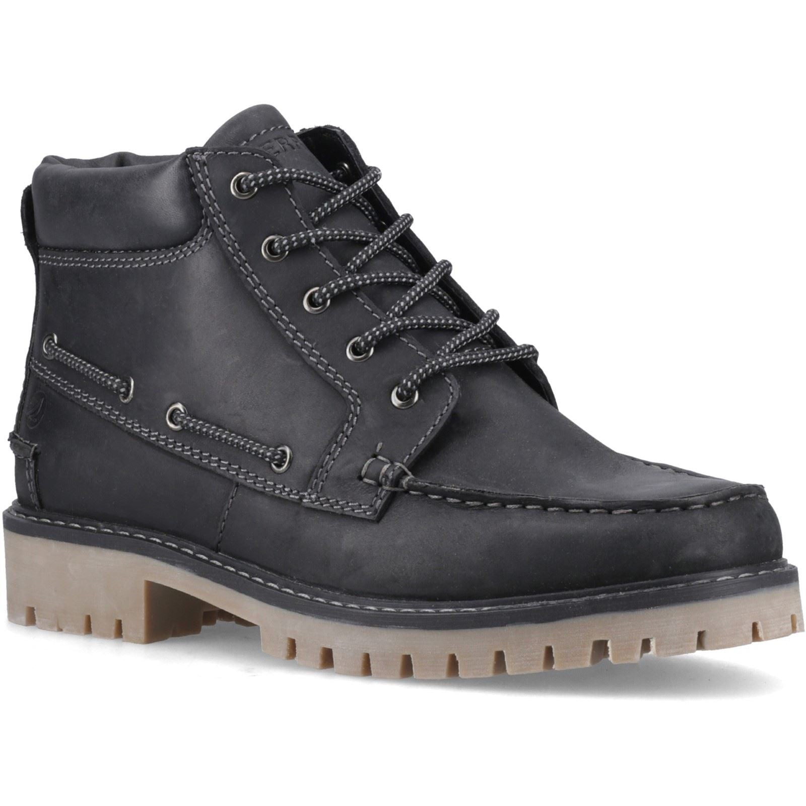 Sperry Baltimore Leder Herren schwarze Knöchelstiefel