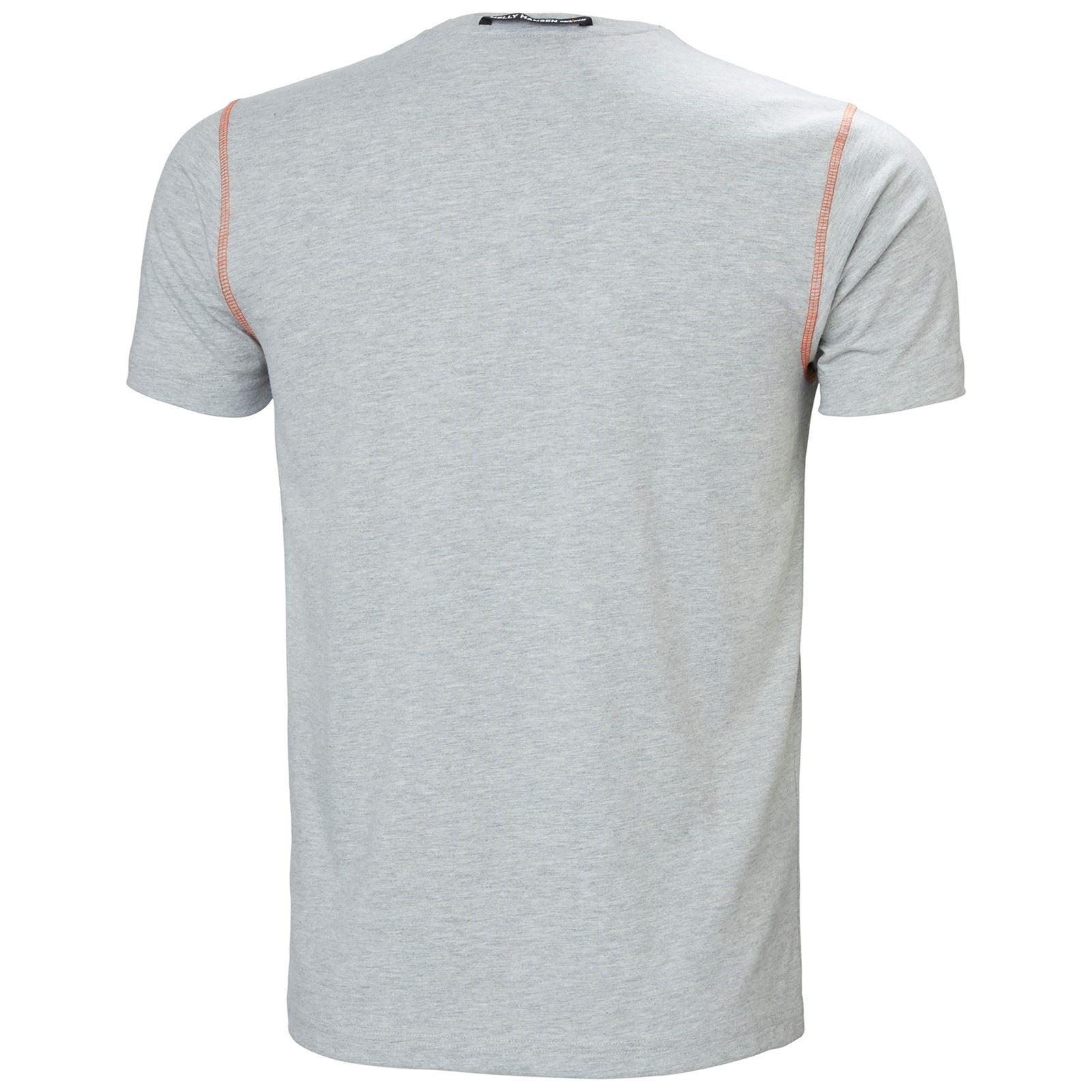 Helly Hansen Workwear Oxford Baumwoll Kurzarm T-Shirts Für Herren In Grau