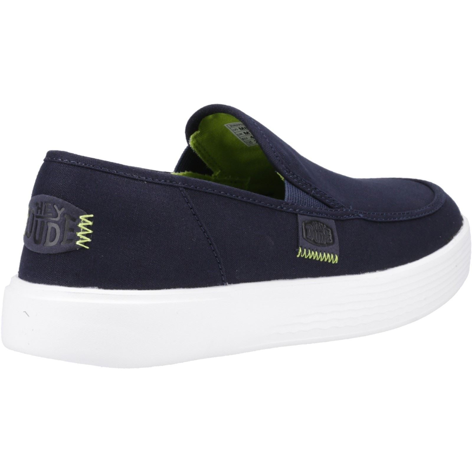 HEYDUDE Sunapee Canvas 100% Baumwolle Herren Slipper In Marineblau/Weiß