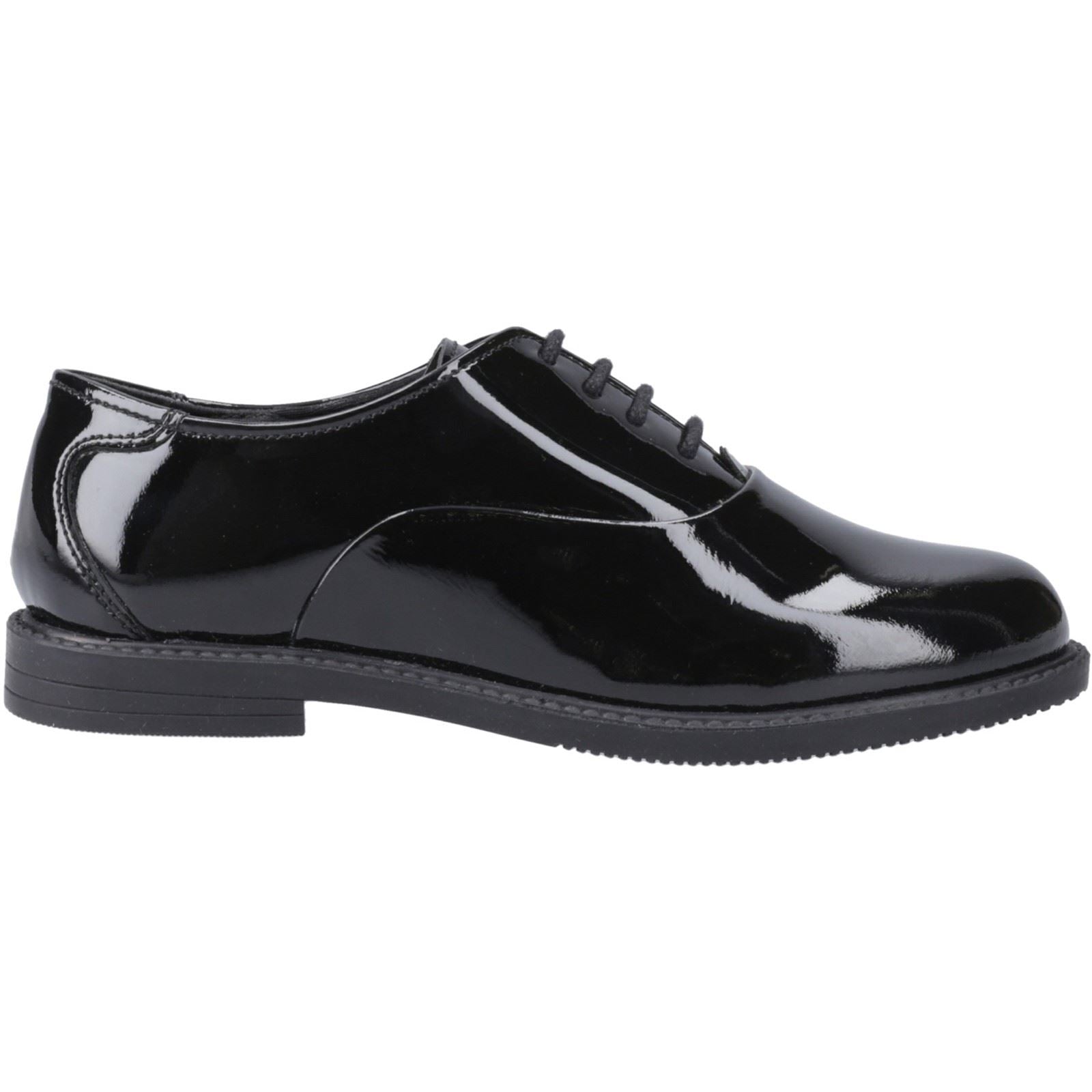 Hush Puppies Nellie Patent Mädchenschuhe Aus Schwarzem Leder