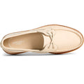 Sperry Authentic Original Stacked Damen Bootsschuhe Aus Leder In Elfenbein