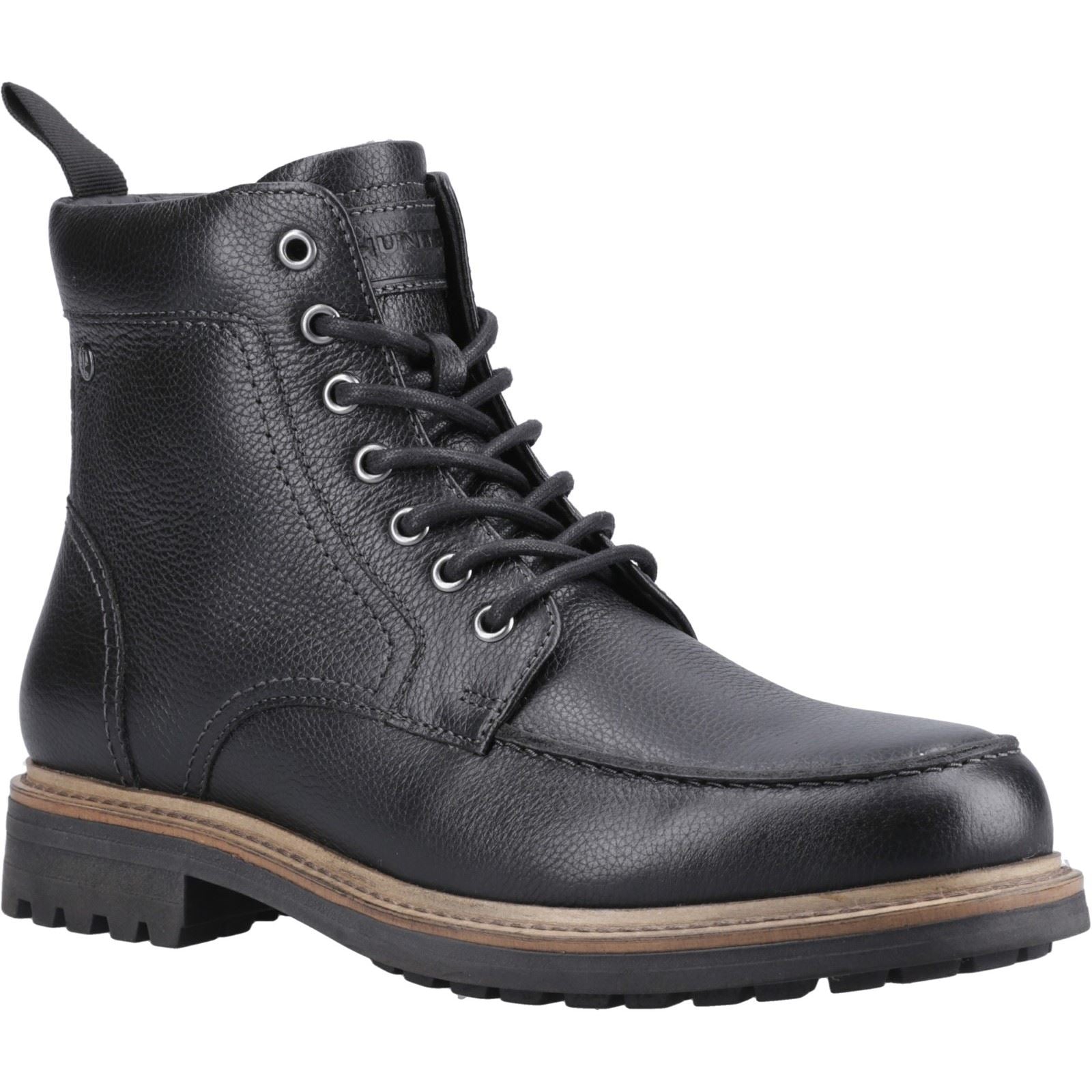 Hunter Shaws Ankle Boot Herren Schwarze Farbe Leder Knöchelstiefel