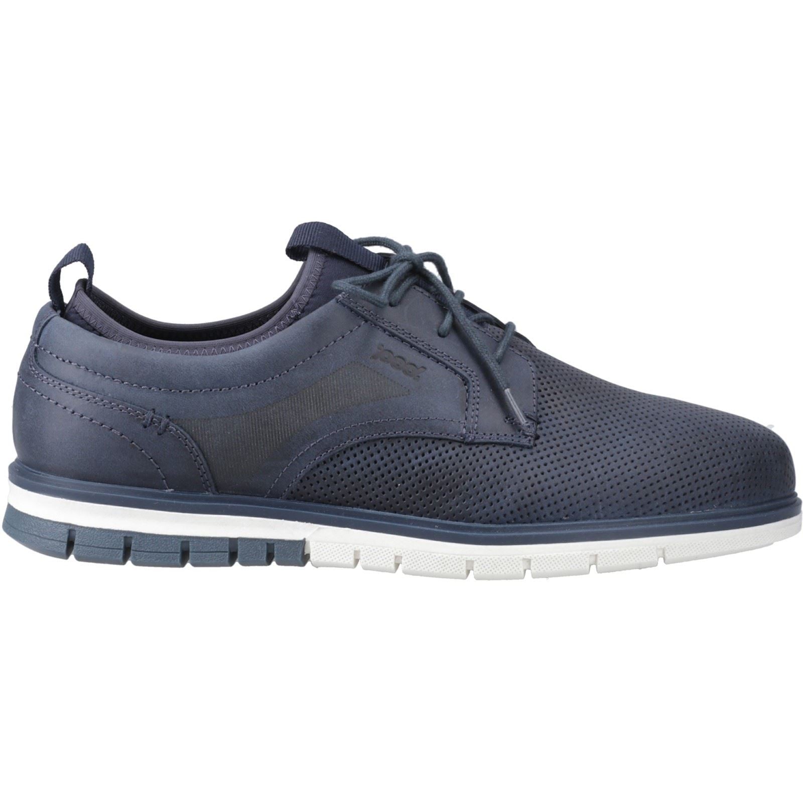 Pod Murphy Leder Herren Marineblaue Schnürschuhe