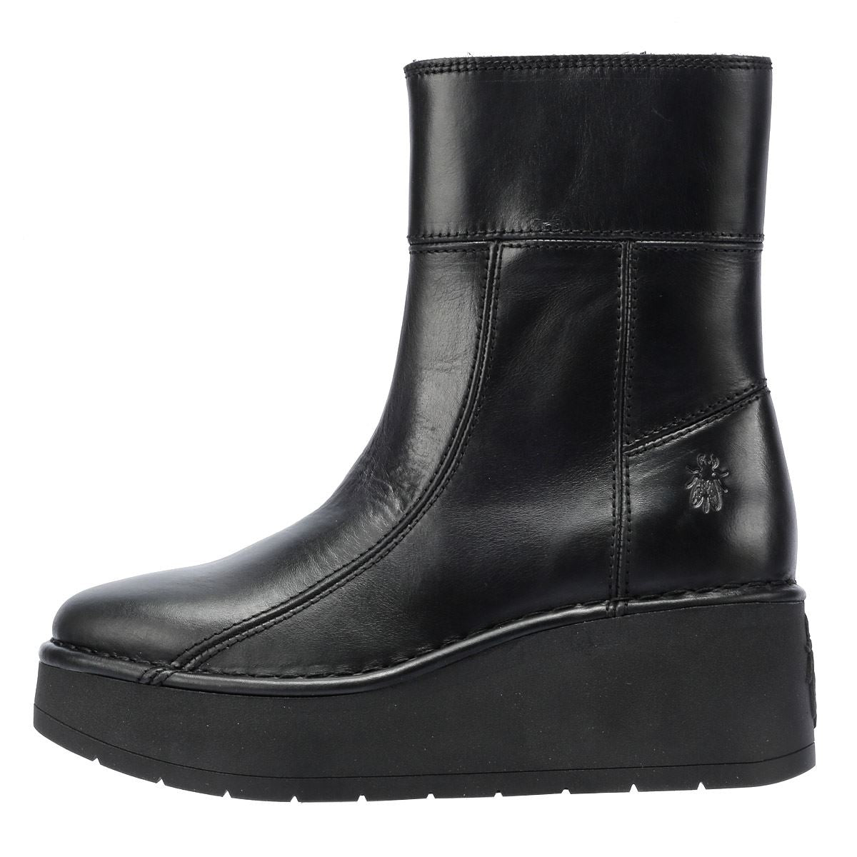 Fly London Hann Leder Damen Schwarze Farbe Stiefel