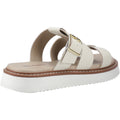 Hush Puppies Celeste Slide Damen Sandalen Aus Cremefarbenem Leder