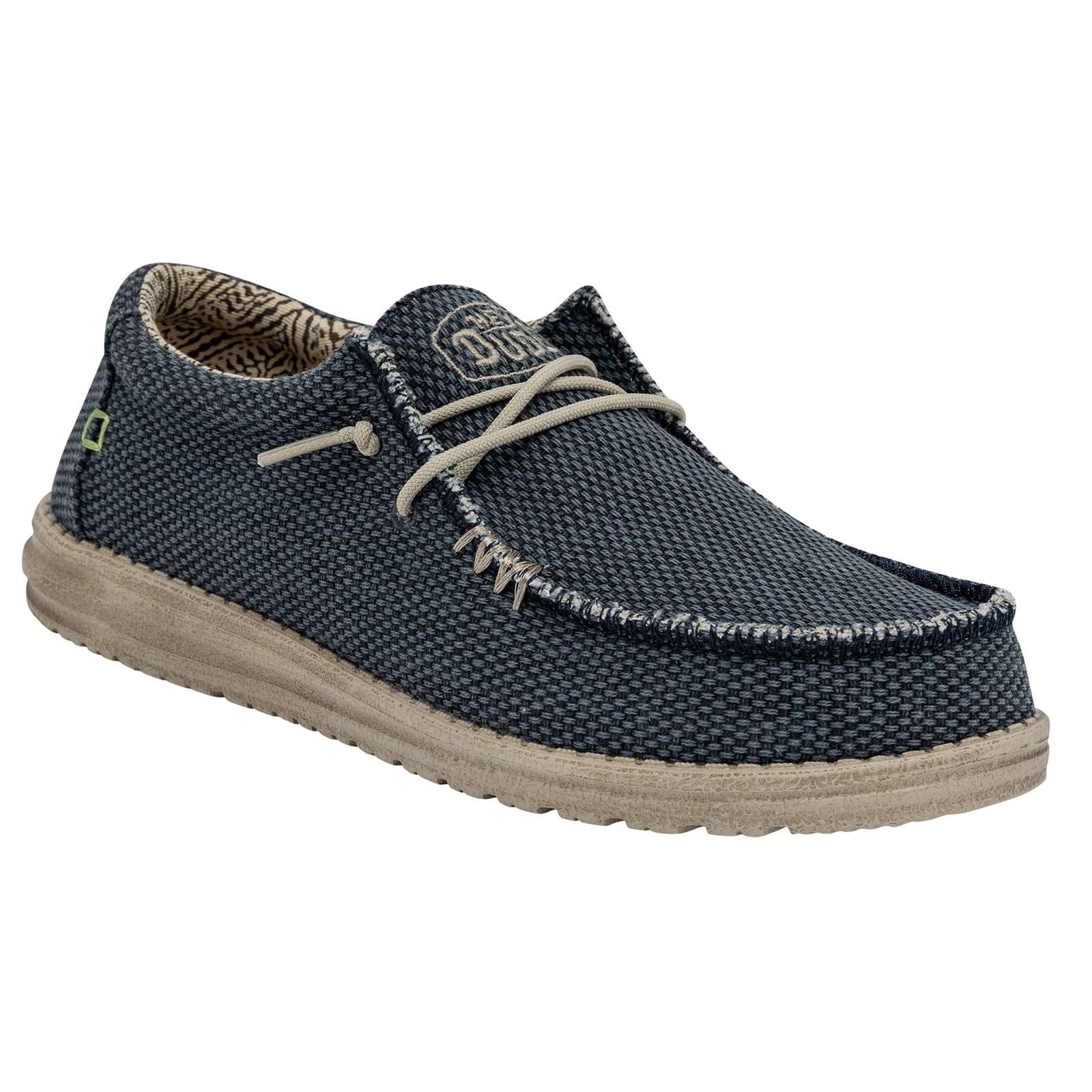 HEYDUDE Wally Braided Polyester Herren Blaue Nachtschläppchen