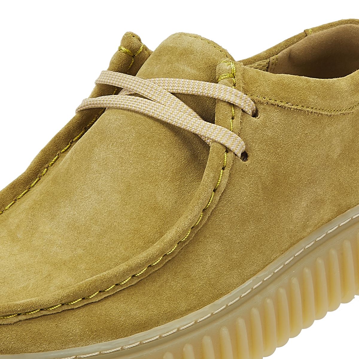 Clarks Main Torhill Lo Herren Wildlederschuhe In Hellem Oliv, Zum Schnüren