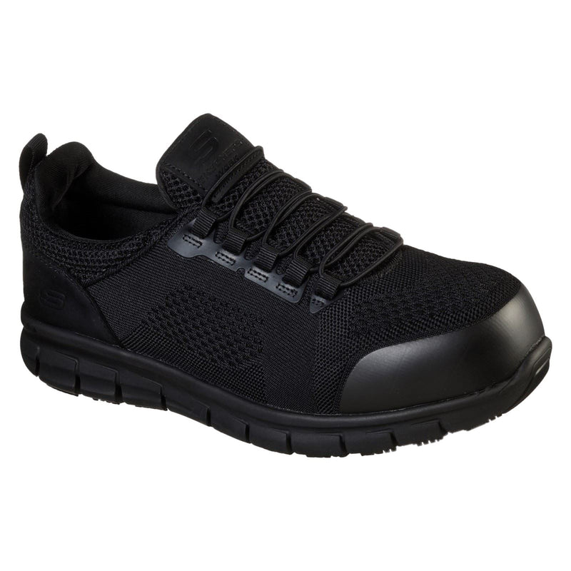 Skechers Workwear Synergy Omat Herren Schwarze Sicherheitssneaker
